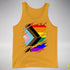 LGBTQ Progress Pride Flag Ripped Reveal Premium Tank Top - Gold